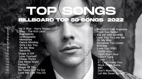 Billboard Hot 50 Songs of 2022 Justin Beiber Harry Styles Ed Sheeran Charlie Puth