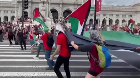 ❗️More footage from pro-peace, pro-Palestine protests near the US Capitol