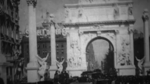 The Dewey Arch (1899 Original Black & White Film)