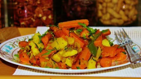 Carrot&Potato Stir Fry Quick & Healthy Vegan Recipe