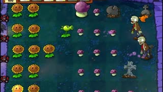 Plants vs Zombies Aventura Noche Nivel 2 3