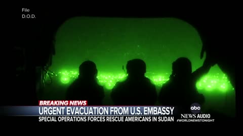 US Special Operations forces evacuate the American Embassy in Sudan