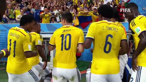 James Rodriguez goal vs Uruguay ALL THE ANGLES 2014 FIFA World Cup