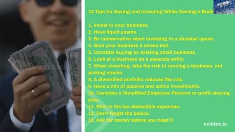 13 Tips for Saving and Investing While Owning a Business