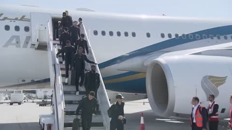 Germany arrive in Qatar for 2022 World Cup | Deutschland | Flick | Müller | Neuer | Musiala #WM2022