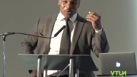 Mike Tyson Speaks at a Prison Reentry Conference.