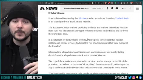 UKRAINE DRONE BOMBS KREMLIN IN ASSASSINATION ATTEMPT ON PUTIN CLAIMS RUSSIA, WW3