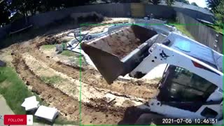 Time-lapsed CCTV footage of a swimming pool