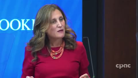 Canada: Deputy PM Chrystia Freeland speaks at Brookings Institution event in Washington, D.C.