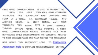 Fibre Optic Communication?