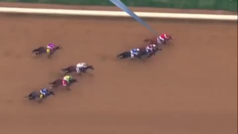 Overhead View of Epic Kentucky Derby Comeback is Wild