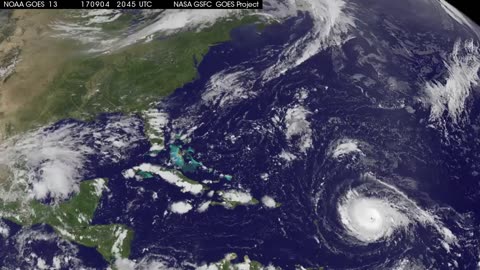 Satellite Animation Sees Major Hurricane Irma Approaching Leeward Islands