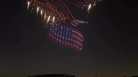 Check Out This LEGENDARY Drone Display For The 4th Of July