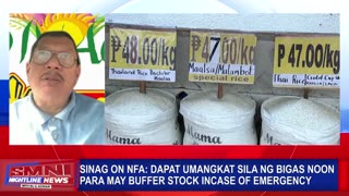 SINAG on NFA: Dapat umangkat sila ng bigas noon para may buffer stock incase of emergency