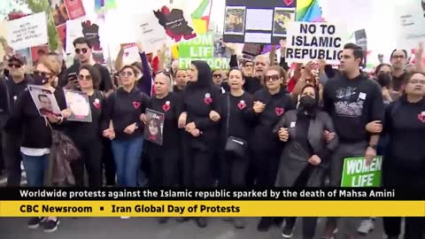 Protests against Iran's repression of women's rights held around the world