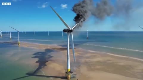 Burning Wind Turbine Emits More Carbon Than It Would Have Saved In Its Whole Lifetime