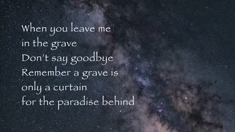 "when i die" a poem by Rumi