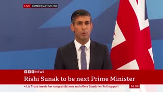 Rishi Sunak addresses public after confirmation he's next UK prime minister