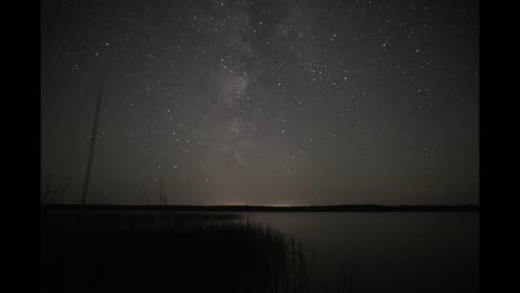 Milky Way Time Lapse Clear Lake in Minnesota