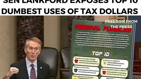 PRIVATE LANGUAGE OF 13-CENTURY BUTCHERS - Sen Lankford Exposes The Dumbest Uses Of Tax Dollars