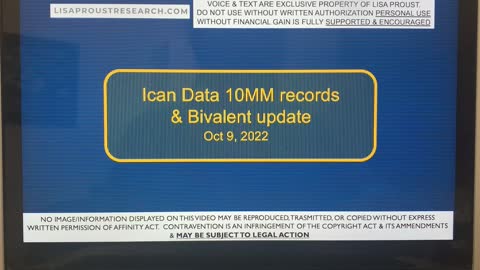 Ican Data 10MM records & Bivalent update Oct 9, 2022