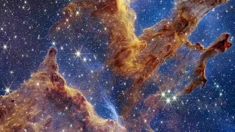 James webb telescope reveals "Pillars of creation" in amazing detail.