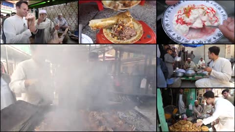 Street Food in Peshawar - GOLDEN PULAO Mountain + Charsi Tikka Kabab + Pakistani Street Food Tou