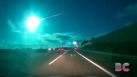Giant meteor turns night sky blue over Spain in rare spectacle