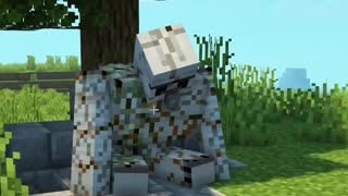 How the first Minecraft Iron Golem was Born #shorts