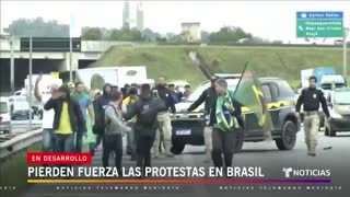 Pierden fuerza las protestas contra los resultados electorales en Brasil | Noticias Telemundo