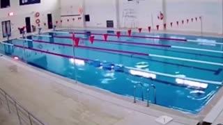 This is a pool during the earthquake in Turkey