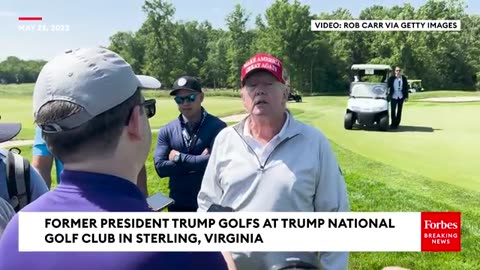 Former President Trump Golfs A Trump National Golf Club In Sterling Virginia 👍