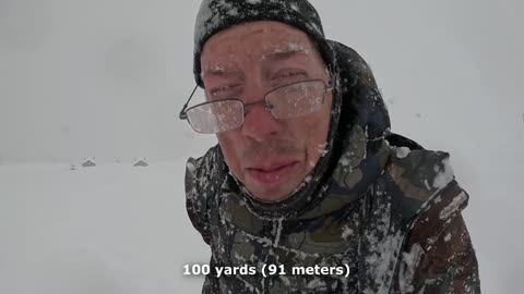 Dugout Shelter Under 10ft (3m) of Snow - Solo Camping in Survival Shelter During Snow Storm