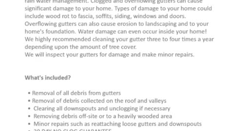 Gutter Cleaning website tour