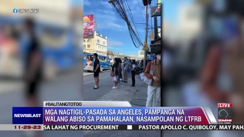 Mga nagtigil-pasada sa Angeles, Pampanga na walang abiso sa pamahalaan, nasampolan ng LTFRB