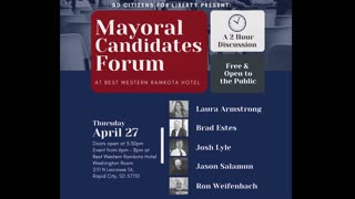 Invite to 2023 Rapid City Mayoral Forum TH Apr 27 6 to 8 PM MTN