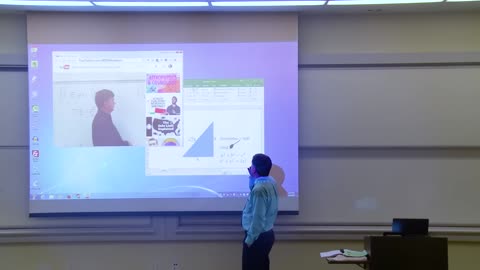 Math Professor Fixes Projector Screen (April fools prank)