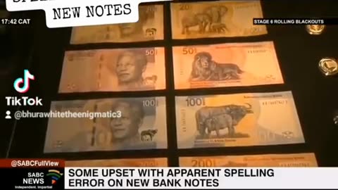 SPELLING ERROR BANK NOTES S.A