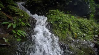 Water Drops Flows Of Small Waterfalls