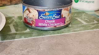 Eating Sweet Sue Chunk White Chicken, Dbn, MI, 4/12/24