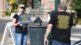 Stand for Decency Rally September 3rd 2022 Eric Rohdes Calls out Nazi Go Away