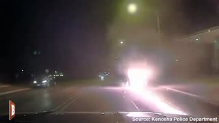 Kenosha Police RUN TOWARDS THE FIRE to Rescue 84-Year-Old from Burning Car