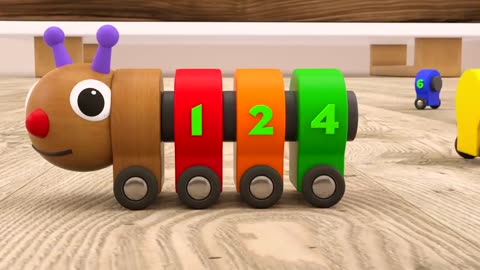 Learning Numbers & Colors for Children with Wooden Caterpillar Toy | Tino - Toddlers Educational