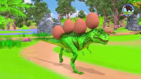 Giant Lion vs Dinosaur | Dinosaur Surprise Eggs Protects from Lion | Dinosaurs Cartoon Eggs video