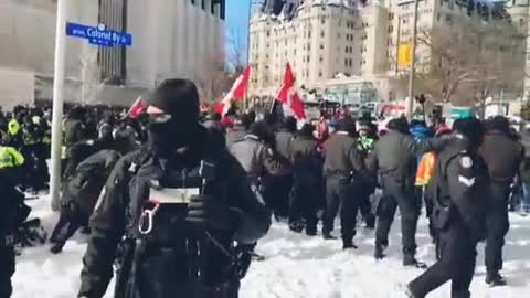 Ottawa Police Arresting War Veterans