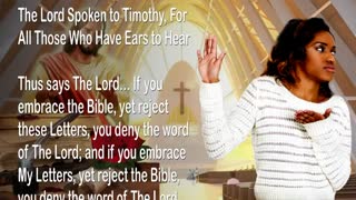 Those who embrace the Bible and reject these Letters, deny My Word 🎺 Trumpet Call of God