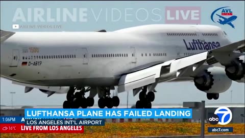 SAY HI TO DEI... Lufthansa 747 bounce off runway, fail to stick the landing at LAX