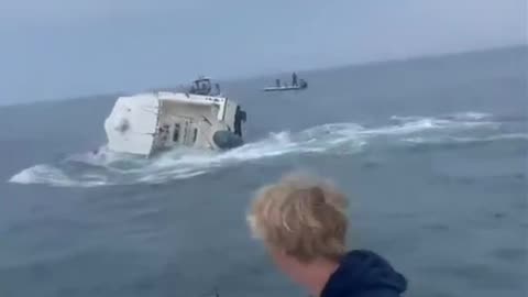 Whale Emerges from the Deep and Capsizes Boat!