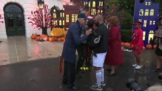 Creepy Joe Biden Can't Help Himself, Sniffs Another Baby At White House Trick Or Treat Event