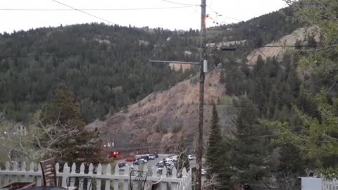 Lighting bolt hits the Gregory Diggings first gold lode Central City Black Hawk Colorado pay attention at the 27 second mark--> hit the like button and share please!